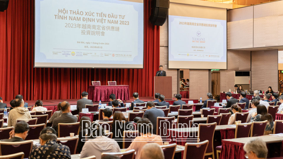 Quang cảnh hội nghị xúc tiến đầu tư tại thành phố Đài Bắc.