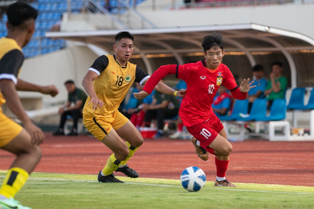 U23 Lào đánh bại U23 Brunei trước ngày thi đấu giải U23 Đông Nam Á 2023.