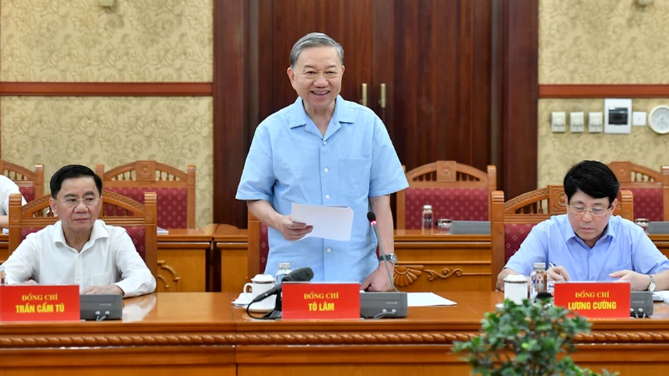 Tổng Bí thư, Chủ tịch nước Tô Lâm chủ trì họp Thường trực Tiểu ban Văn kiện Đại hội XIV