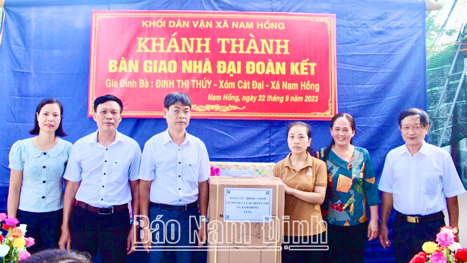 Mặt trận Tổ quốc Nam Trực 
góp phần thực hiện an sinh xã hội