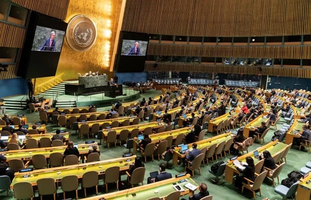 Một phiên họp của Đại hội đồng Liên hợp quốc. (Nguồn: Liên hợp quốc).
