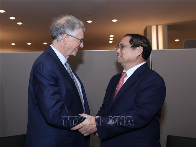 Thủ tướng Phạm Minh Chính tiếp Nhà sáng lập kiêm Chủ tịch Tập đoàn Microsoft Bill Gates.