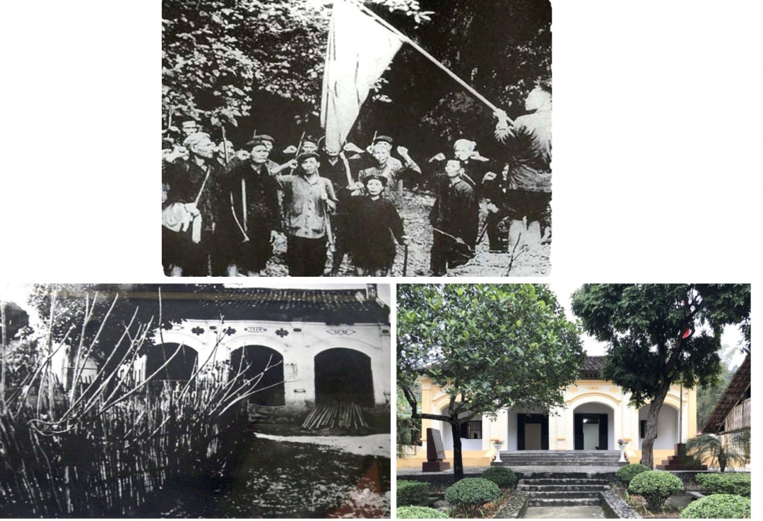 Du kích tham gia khởi nghĩa Bắc Sơn 1940 (ảnh trên); Đồn Phai Khắt – Nà Ngần 1944 và hiện tại (ảnh dưới).