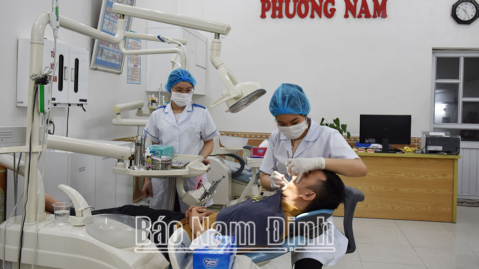 Hoạt động của phòng khám Nha khoa 108 Phương Nam, thị trấn Cổ Lễ.