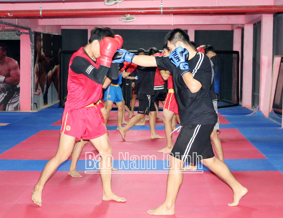 Buổi tập luyện của các vận động viên bộ môn Wushu, Boxing, Muay Thái.
