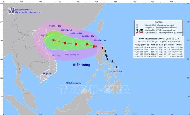 Thủ tướng chỉ đạo khẩn trương ứng phó bão số 3 (bão YAGI)