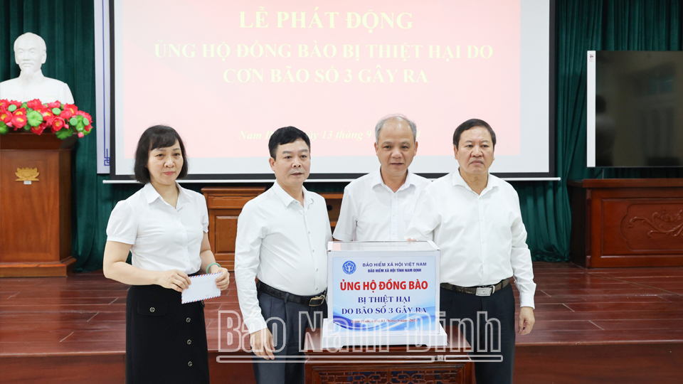 Bảo hiểm xã hội tỉnh phát động ủng hộ đồng bào bị thiệt hại do cơn bão số 3