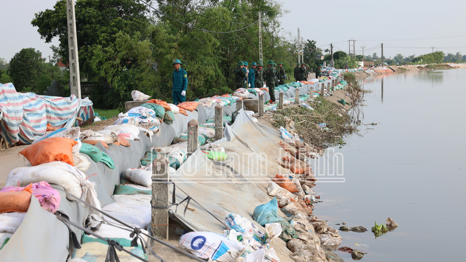 Hiện trạng khu vực từng bị ngập do cơn bão số 3 tại xã Yên Phúc (Ý Yên).
