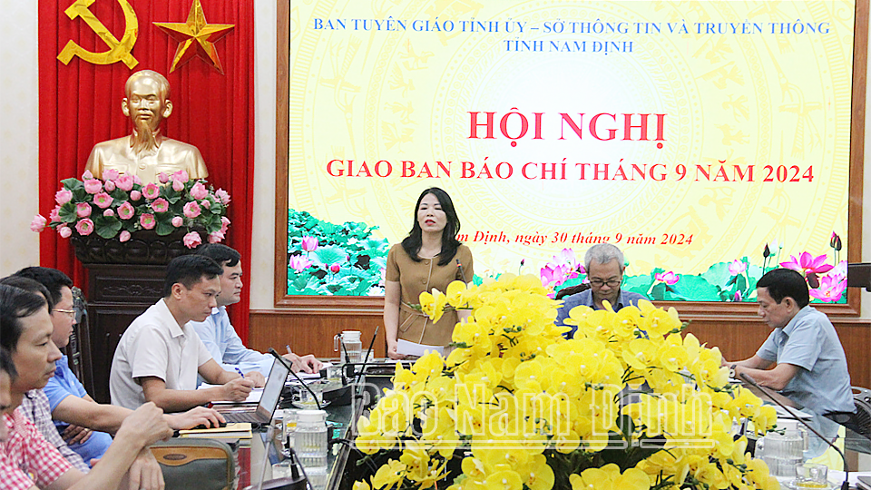 Quang cảnh hội nghị Giao ban báo chí. 

