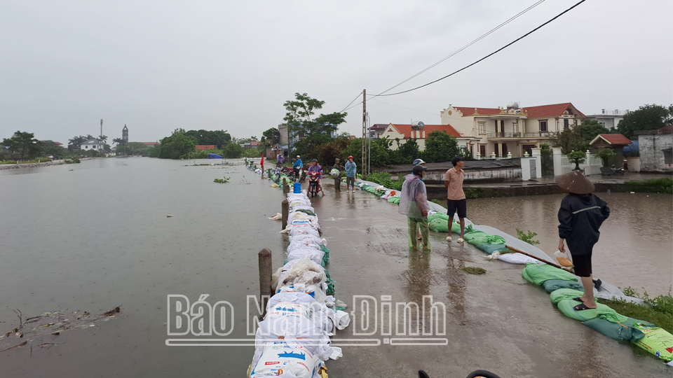 Cống Trạm bơm sông Chanh đã được gia cố chống tràn