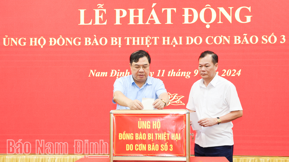 Lễ phát động ủng hộ đồng bào bị thiệt hại do cơn bão số 3