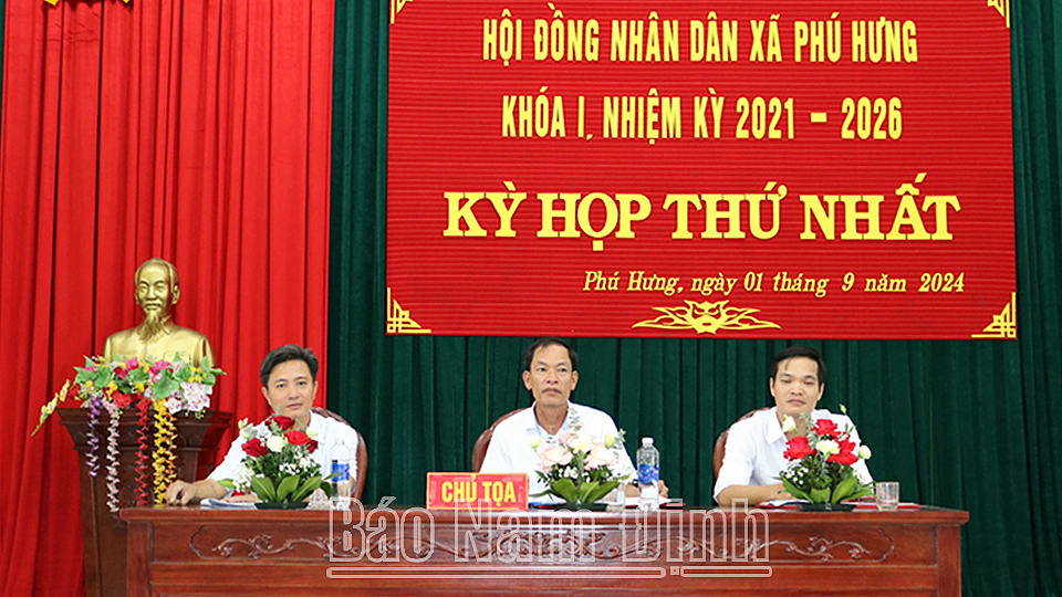 Lãnh đạo HĐND xã Phú Hưng (Ý Yên) nhiệm kỳ 2021-2026.