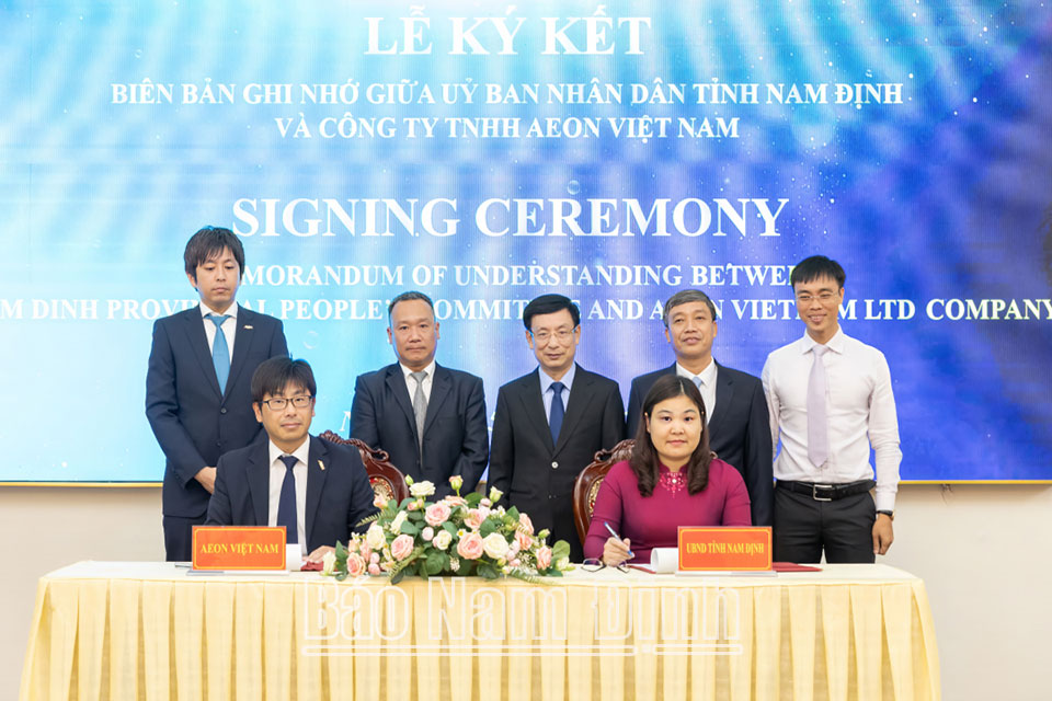 Lễ ký kết biên bản ghi nhớ Hợp tác phát triển dự án Trung tâm Thương mại AEON Nam Định