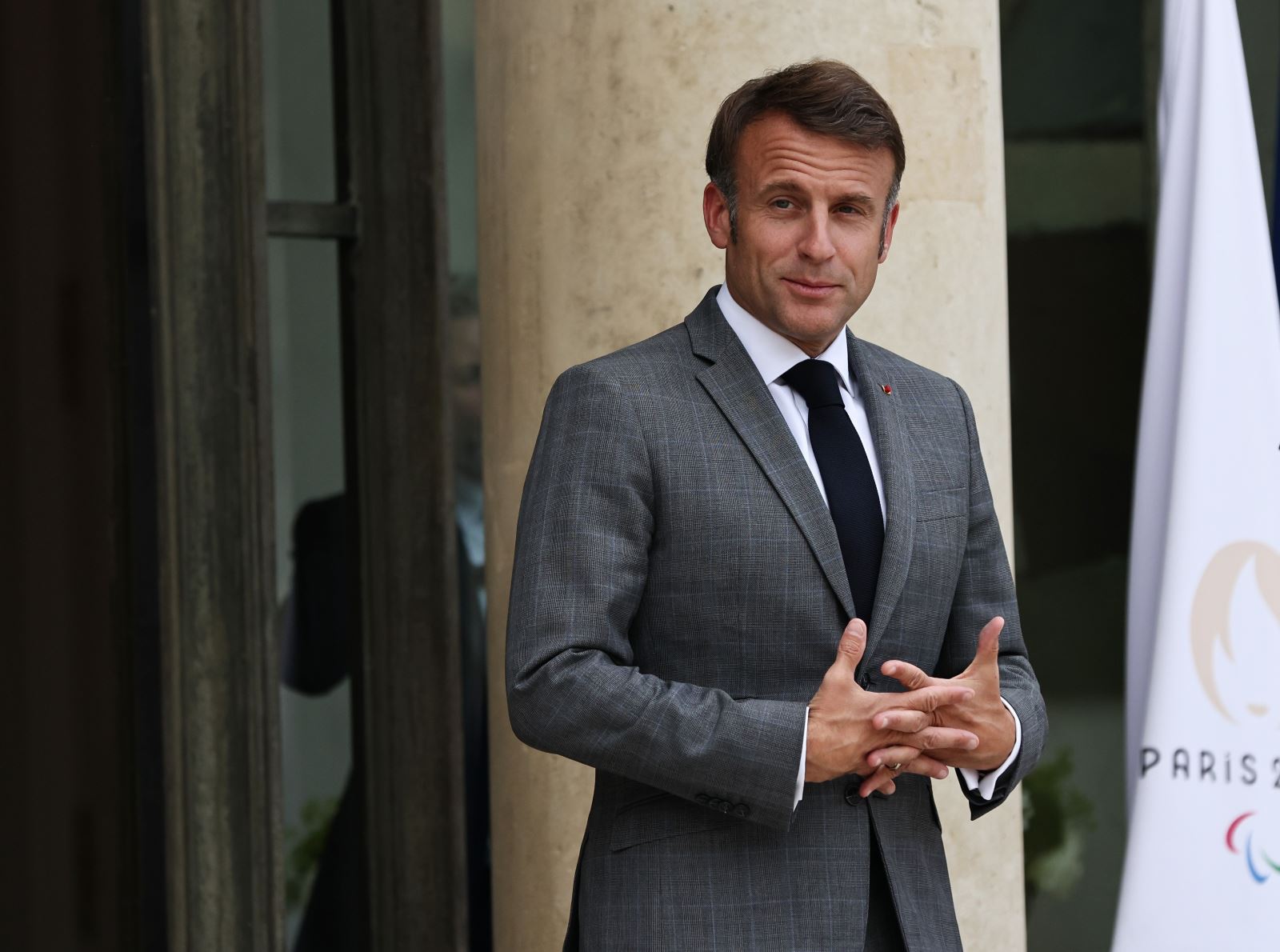 Tổng thống Pháp Emmanuel Macron phát biểu tại thủ đô Paris. Ảnh: THX/TTXVN
