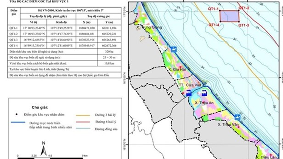 Quảng Trị: Phê duyệt 720ha biển để nhận chìm chất nạo vét