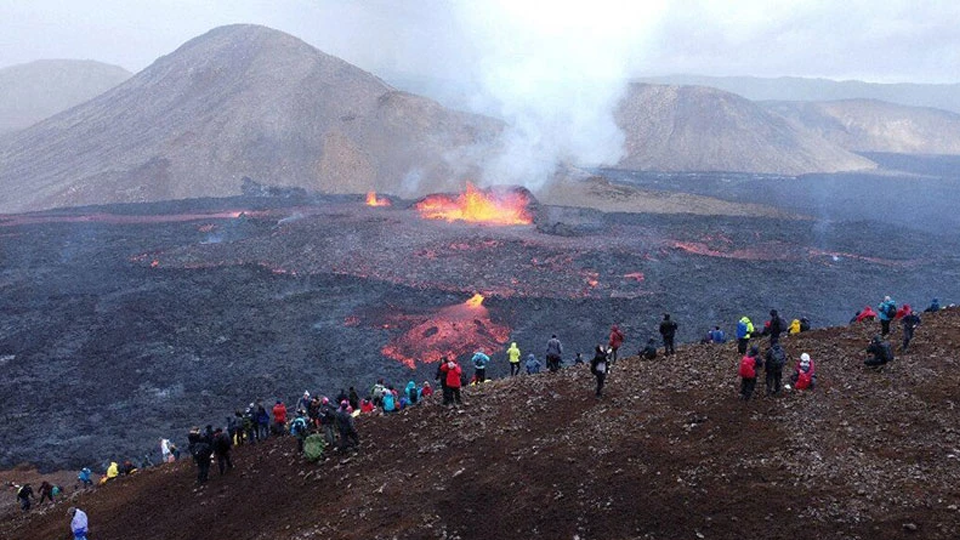 Bán đảo Reykjanes, nơi chứng kiến nhiều vụ núi lửa phun trào.
