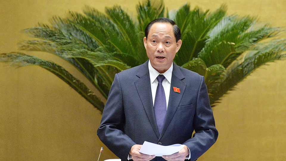Phó Chủ tịch Quốc hội, Thượng tướng Trần Quang Phương điều hành phiên họp. Ảnh: Hồ Long

