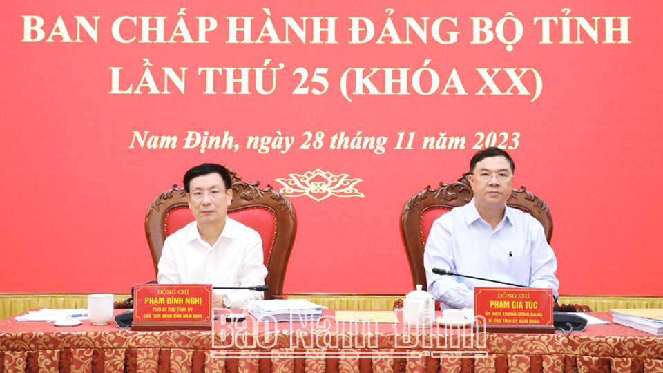 Hội nghị lần thứ 25 Ban Chấp hành Đảng bộ tỉnh khóa XX