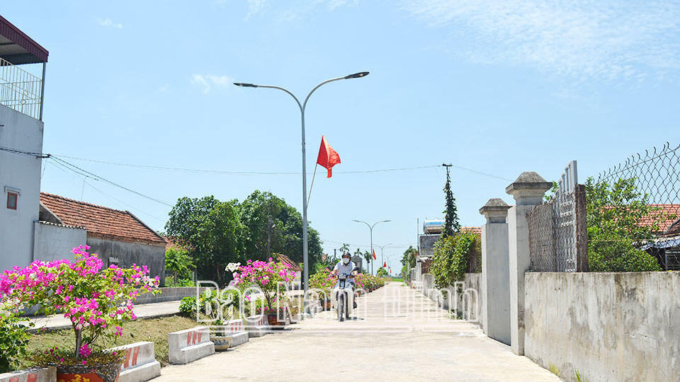 Đường dong ngõ tổ dân phố đạt chuẩn sáng - xanh - sạch - đẹp tại thị trấn Ninh Cường, huyện Trực Ninh