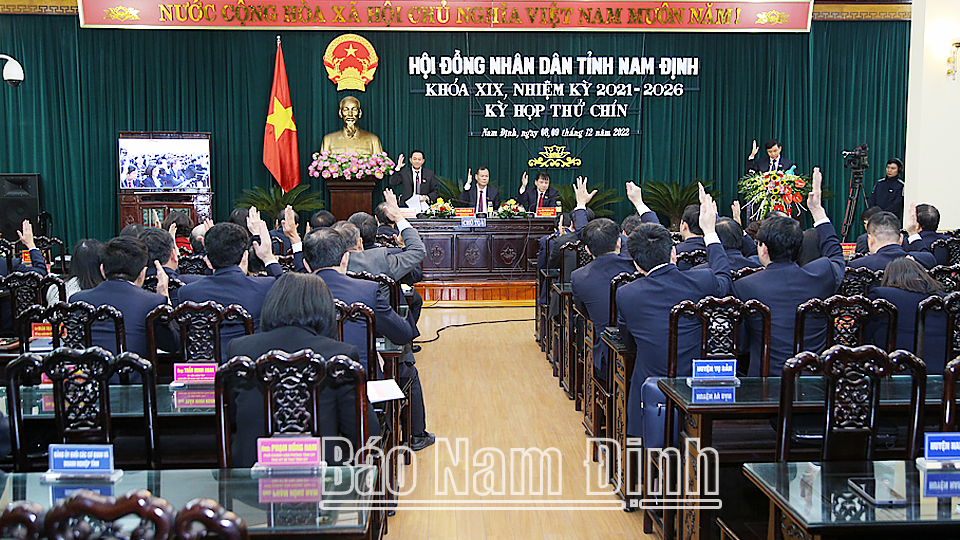 Nghị quyết quy định tỷ lệ phân chia các khoản thu giữa các cấp ngân sách tỉnh Nam Định giai đoạn 2023 - 2025