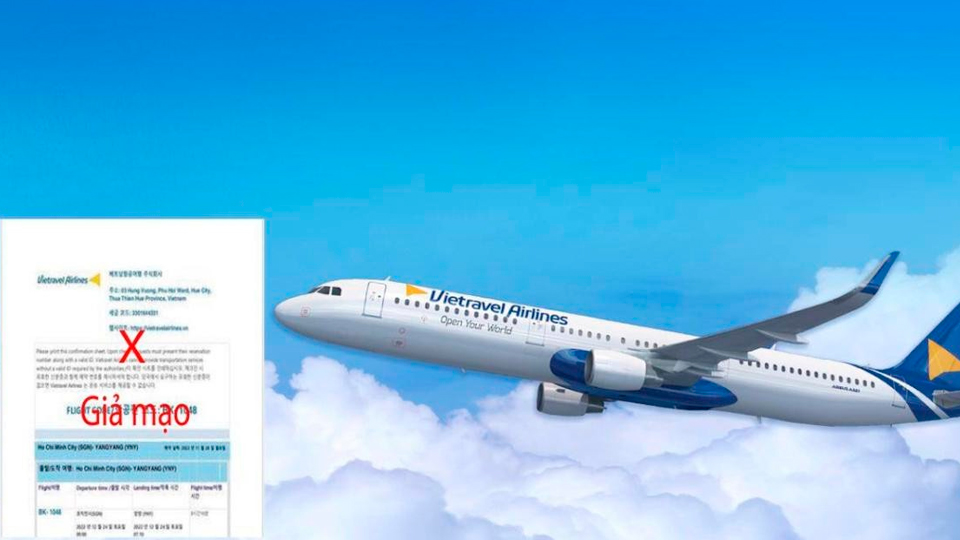 Cảnh báo mất tiền mua vé máy bay Tết trên website giả