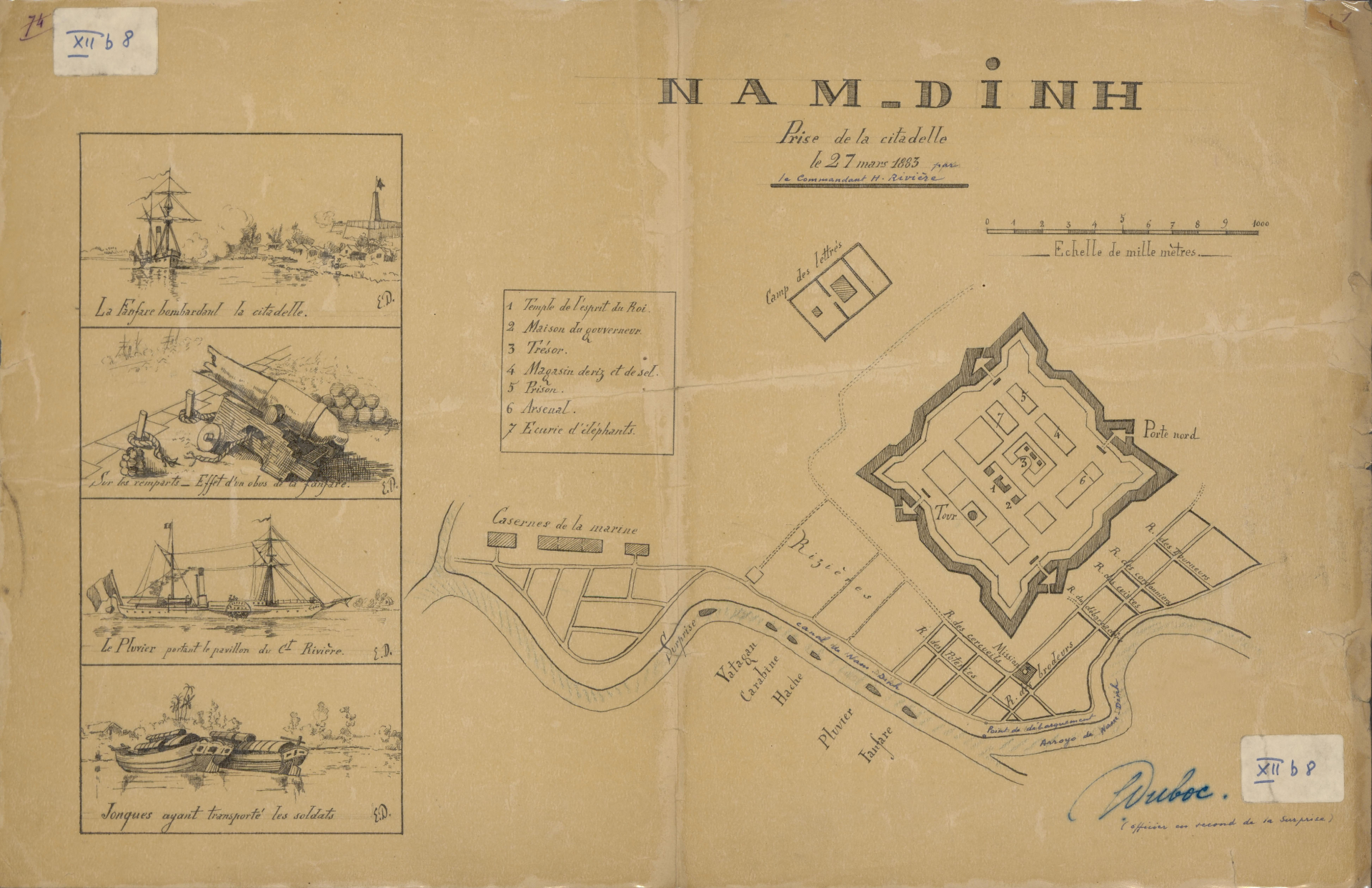 Thành Nam Định trong cuộc tấn công ngày 27/3/1883, Nguồn: Thư viện Đại học Côte dAzur

