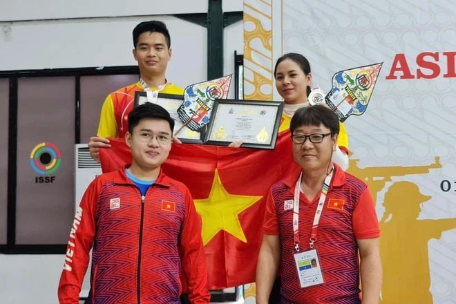 Xạ thủ Phạm Quang Huy giành giải VĐV tiêu biểu toàn quốc 2023