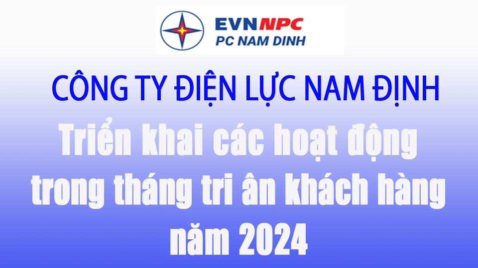 Công ty Điện lực Nam Định triển khai các hoạt động trong tháng tri ân khách hàng năm 2024