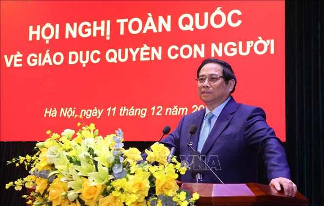 Thủ tướng Phạm Minh Chính phát biểu kết luận hội nghị. Ảnh: Văn Điệp/TTXVN