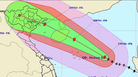 Bão số 2 giật cấp 16, cách quần đảo Hoàng Sa khoảng 390km