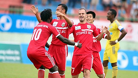 V-league 2014 vòng 21: Thắng đậm HV.AG 3-0, B.Bình Dương lên ngôi đầu