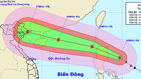 Tin bão gần biển Đông (Bão  Kalmaegi)