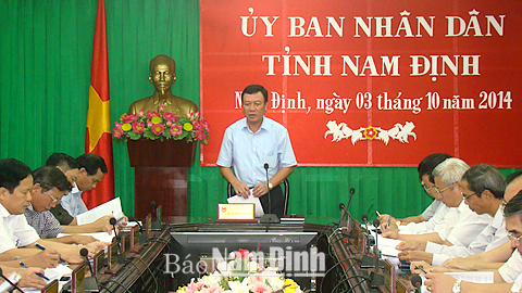 Ủy ban nhân dân tỉnh triển khai nhiệm vụ trọng tâm quý IV-2014