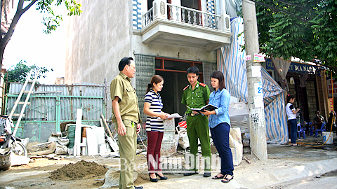 Thành phố Nam Định tăng cường trách nhiệm của phường, xã trong quản lý trật tự xây dựng