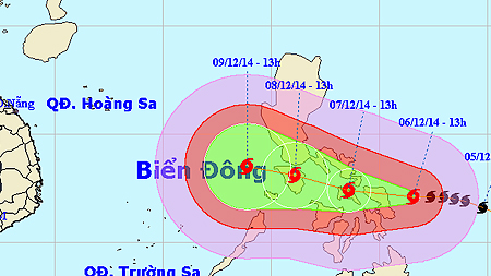 Tin bão gần biển Đông ( Hagupit)