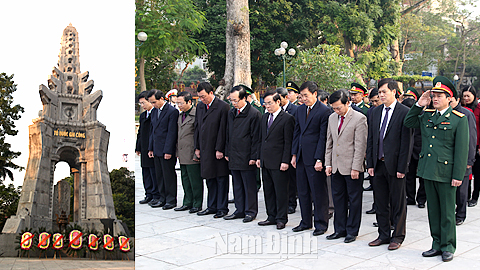 Dâng hương, đặt vòng hoa viếng các Anh hùng Liệt sĩ nhân kỷ niệm 70 năm Ngày thành lập Quân đội nhân dân Việt Nam