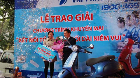 VNPT Nam Định tổ chức lễ bốc thăm trúng thưởng cho khách hàng