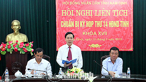 Hội nghị liên tịch thống nhất dự kiến nội dung kỳ họp thứ 14, HĐND tỉnh khóa XVII