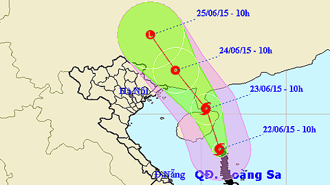 Bão số 1 giật cấp 10-11, cách đảo Hải Nam khoảng 170km về phía Đông Nam