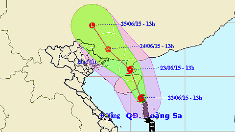 Bão số 1 giật cấp 10-11, cách đảo Hải Nam khoảng 100km về phía Đông Nam