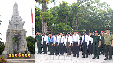 Các đồng chí lãnh đạo tỉnh dâng hương tưởng niệm các Anh hùng Liệt sĩ; thăm, tặng quà các gia đình chính sách tiêu biểu