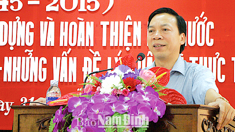 Hội thảo khoa học &quot;Đảng lãnh đạo xây dựng, hoàn thiện Nhà nước pháp quyền XHCN Việt Nam - những vấn đề lý luận và thực tiễn&quot;