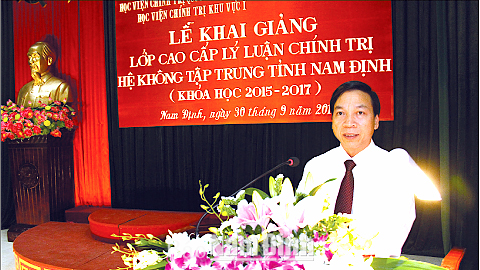 Khai giảng lớp Cao cấp lý luận chính trị khóa 10 niên khóa 2015-2017