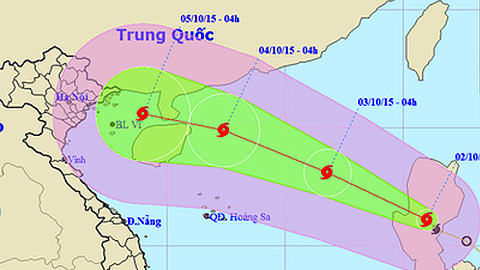 Tin bão gần biển Đông