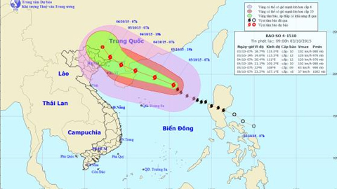 Tin bão trên biển Đông (Cơn bão số 4)