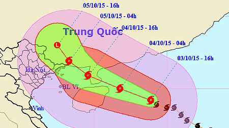 Bão số 4 giật cấp 13-14, cách quần đảo Hoảng Sa khoảng 340km về phía Đông