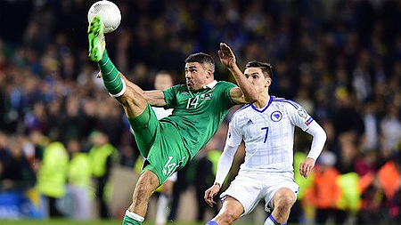 Đánh bại Bosnia, CH Ai Len giành vé dự EURO 2016