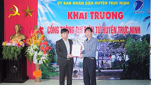 Khai trương Cổng thông tin điện tử huyện Trực Ninh