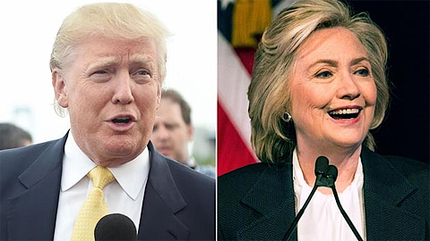 Bầu cử sơ bộ Mỹ: Ứng viên Donald Trump và Hillary Clinton thắng lớn