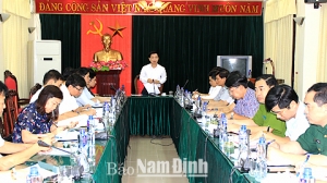 Kiểm tra công tác bầu cử đại biểu Quốc hội và đại biểu HĐND các cấp tại Thành phố Nam Định và huyện Hải Hậu, Vụ Bản